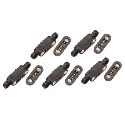 5 Pairs Spring Loaded Magnetic Pogo Pin Connector 3 Positions Magnets