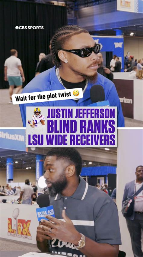 Justin Jefferson Blind Ranks LSU Wide Receivers Stream Of National