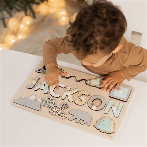 Custom Busy Name Puzzle For Boy Montessori Busy Board Sensory Activity