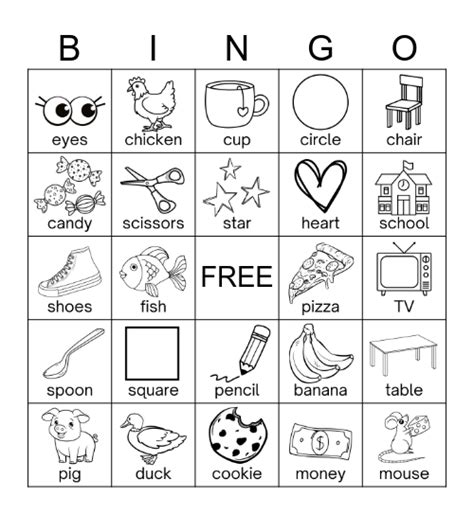 I See Bingo Bingo Card