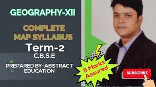 Class Geography Complete Map Cbse Board Exam Class Map Work