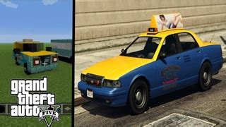 Minecraft How To Build A Taxi In Minecraft Gta Cab Ford Crown