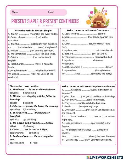 Present Simple Vs Present Continuous A A Reading Comprehension