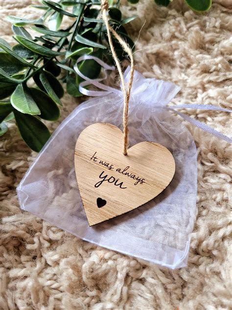 Wooden Heart It Was Always You Hanging Wood Heart Valentines Gift I