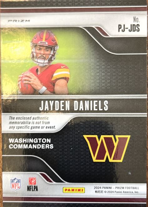 2024 Panini Prizm Premier Jerseys Pink Prizm PJ JDS Jayden Daniels