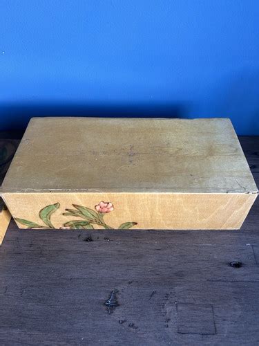 Wooden Tissue Box Handmade Decorated Not Perfect Great For B B