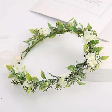 Boho Wreath Wreath Wreath Headband Wreath Bridal Headband Tiara Green