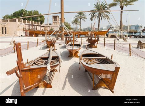 Traditional Wooden Boats On Display At The Diving Village Outdoor