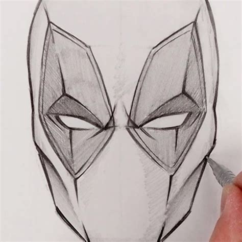 Lwwrn How Ro Draw A Simple Portrait Of Deadpool Marvel Art Drawings