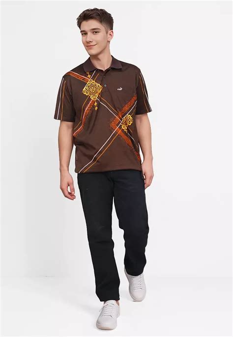 Jual Crocodile Crocodile Diamond Brown Kaos Kerah Pria Men Polo