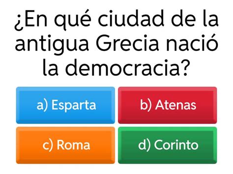 El Origen De La Democracia En Grecia Quiz