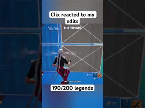 Clix Reacted To My Edits Fortnite Youtube