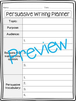 Lesson Plan For Persuasive Writing