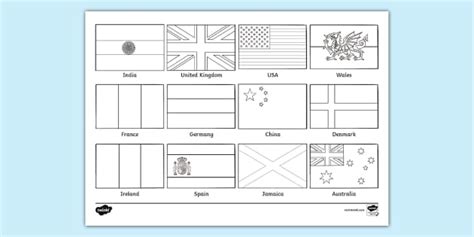 Coloring Pages Of Flags