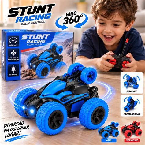 Carro Controle Remoto Para Criança - Carrinho Carro Maluco Controle Remoto Brinquedo infantil Gira 360° com ...
