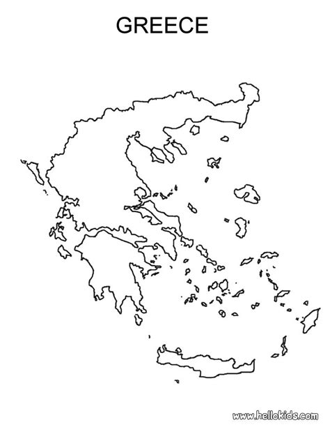 Greece Coloring Pages Greece Ancient Greece Map Greece Map Flag