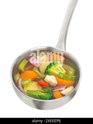 Minestrone Soup Isolated On White Stock Photo Alamy