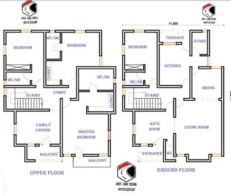 Architectural Building Plan And Designs Ground Floor Plan And First