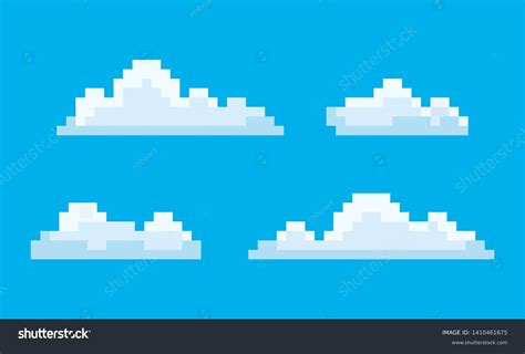 1 924 8bit Cloudes Images Stock Photos 3D Objects Vectors