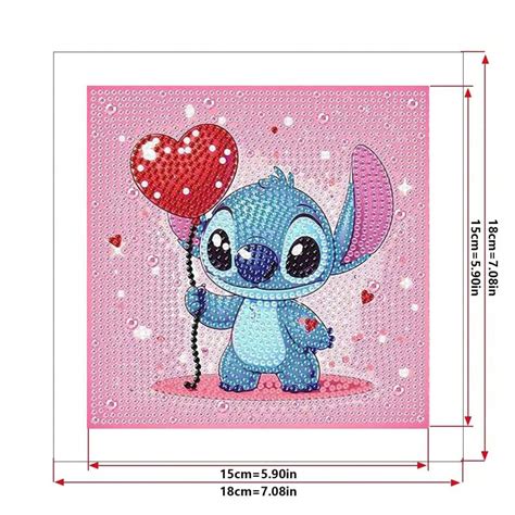 Disney 1pc Stich Themed Creative Cartoon Diamond Painting DIY Art Kit