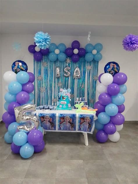 Pin By Liset Marin On Decoraci N Con Globos Frozen Birthday Party