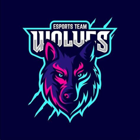 Plantilla De Vector De Dise O De Logotipo De Juego De Mascota De Lobo