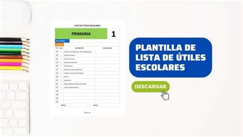 Lista De Utiles Escolares Para Primaria Ministerio De Educaci N