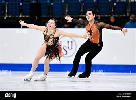 Olivia Flores Luke Wang Usa During Junior Pairs Free Skating At