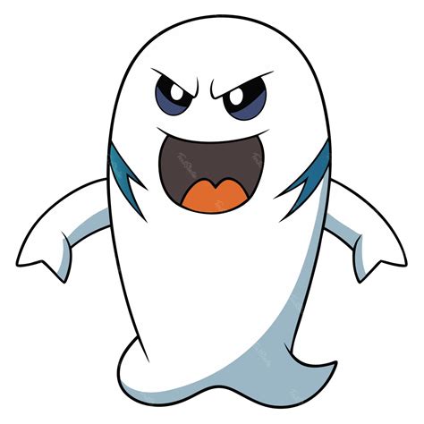 Cartoon Ghost Character Illustration Free Illustrator Vector File