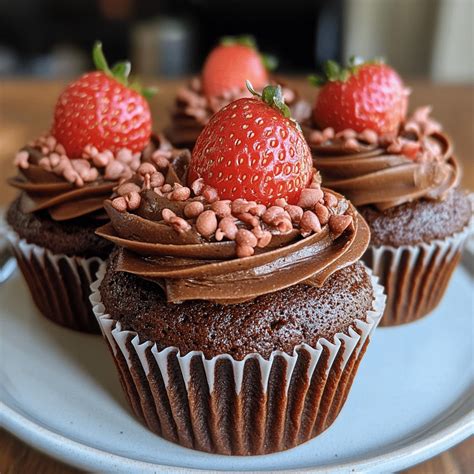 Chocolate Strawberry Cupcakes Recipe Kopaylas