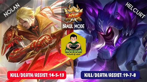 BRAWL MODE MVP NOLAN HELCURT MOBILE LEGENDS BANG BANG YouTube