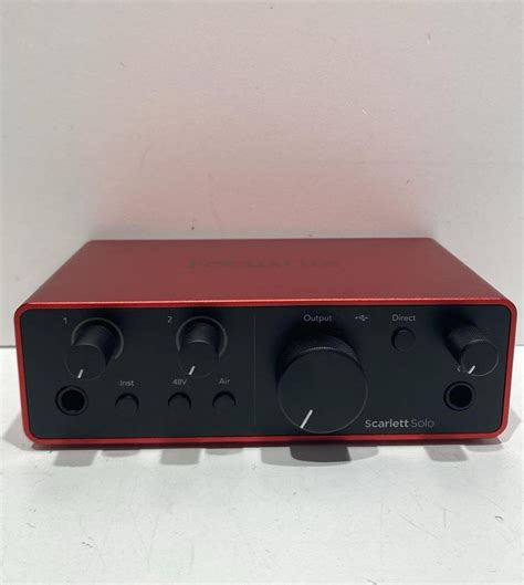 Interface Audio Focusrite Scarlett Solo Th Gen Instant Comptant