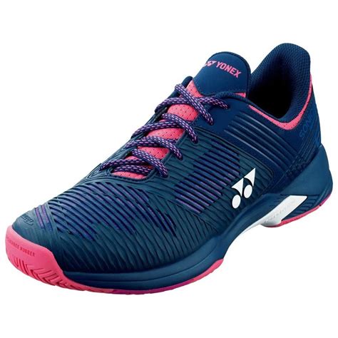 Yonex Power Cushion Sonicage 2 Womens Tennis Shoes Navy Pink Border