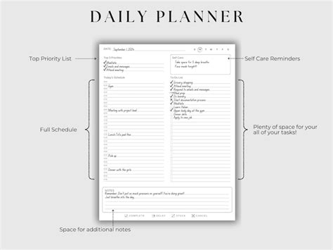 Minimalist To Do List Daily Planner Printable 2025 Task Tracker