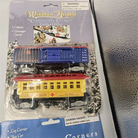 New Cobblestone Corners Christmas Train Lot Tracks Train Cars New Ebay