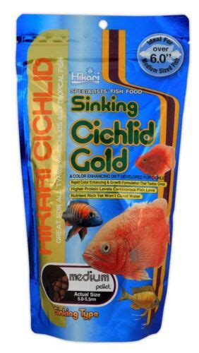 Hikari Cichlid Gold 100g Medium Pellets Gold Staple Floating Sinking EBay