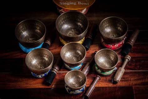 Tibetan Singing Bowl Set Of 7 Chakra Himalayan Meditation Singing Bowl