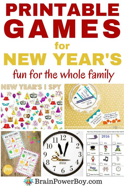 Free Printable New Years Eve Party Games