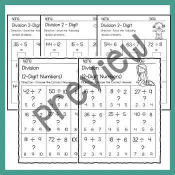 Division Worksheets For GradesK 3nd With Remainder By Gung Worksheet