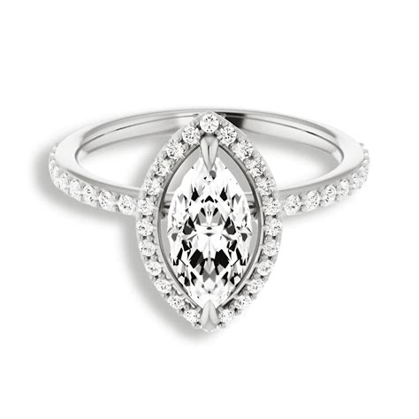 Butterfly Jewel K White Gold Over Ring Ct Marquise Cut Lab