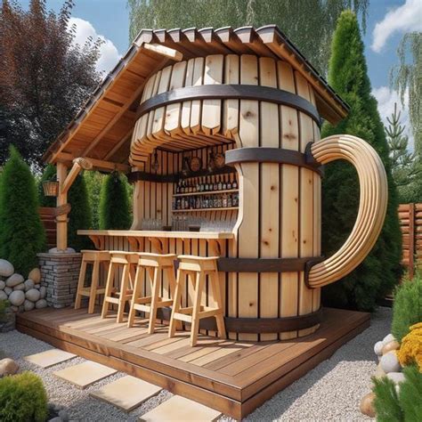 Unique Beer Themed Outdoor Bars For Your Home Rustic Outdoor Bar