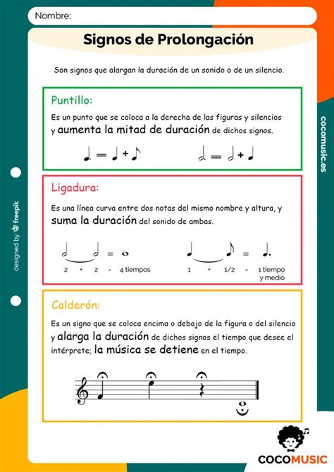 Signos De Prolongaci N Ense Anza Musical Actividades De Educaci N