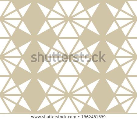 Golden Vector Geometric Pattern With Triangles Hexagon Grid Net Gold