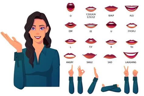 Premium Vector Beautiful Woman Mouth Animation And Lip Sync Creation