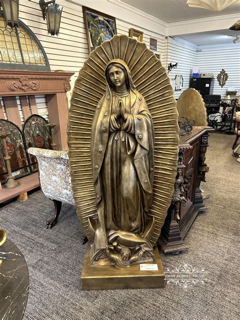 Bronze Tall Our Lady Of Guadalupe Church Statue Jxg Etsy