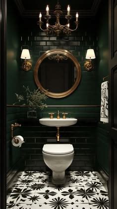 Art Deco Small Bathroom Dark Home Decor Bathroom Design Decor