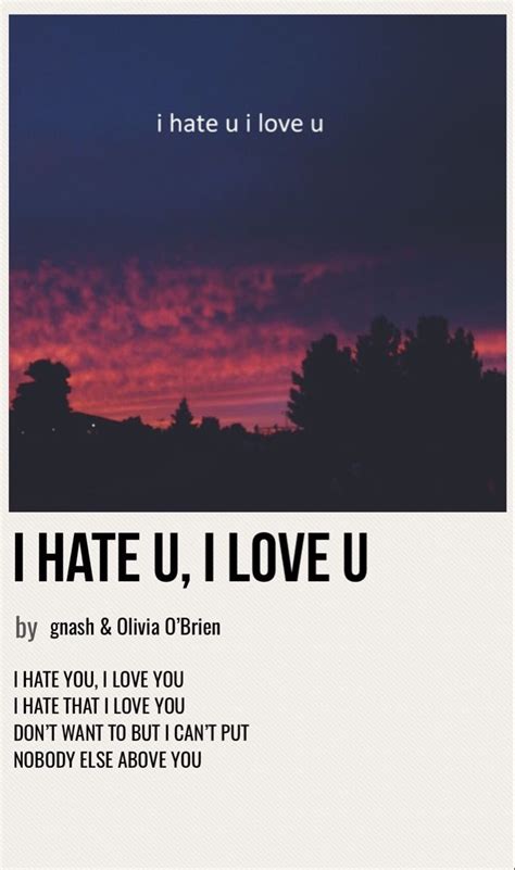 I Hate U I Love U Music Poster Ideas Vintage Music Posters Music