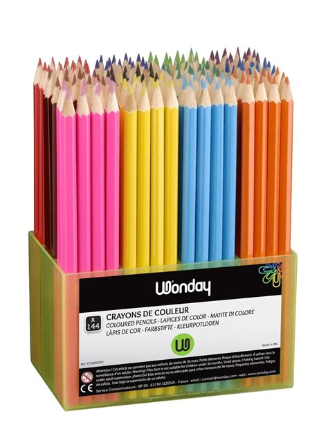 crayon de couleur wonday  crayons  cm  couleurs assorties