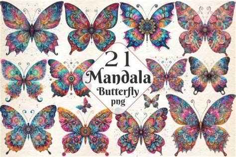 Butterfly With Mandala Sublimation Graphic By Ok Design Creative Fabrica