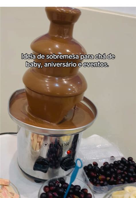 Cascata de chocolate!! 🍫😋 #maternidade #chadebebe #aniversário | TikTok